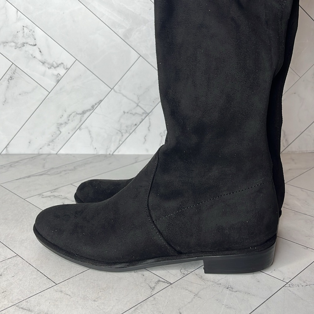 NWT Marc Fisher Womens Humor Black Faux Suede Over-The-Knee Boots Shoe Size 5M - Picture 4 of 10